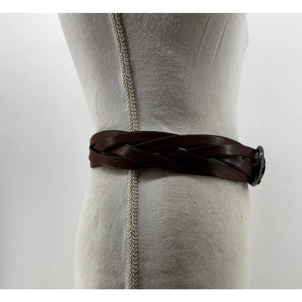 Y2K Banana Republic Women's Top Braided Brown Belt 30/Small